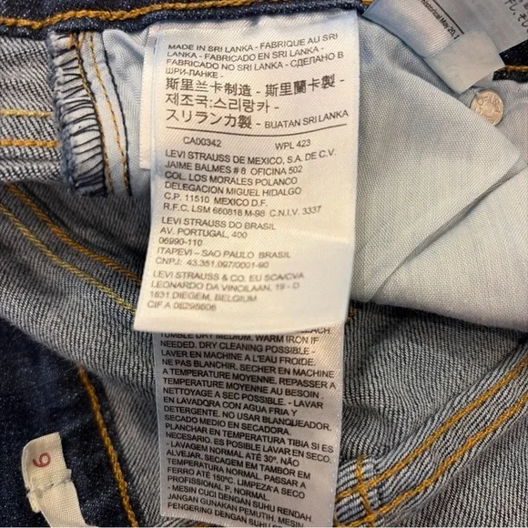 Womens Levi’s 505 Jeans Straight Leg Long Tall Stretch Size 6 (28Wx34L) - Picture 12 of 14